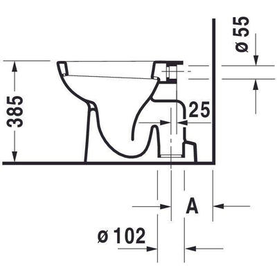 Duravit D-code Closet staand - 530mm - diepspoel verticale afv - wit