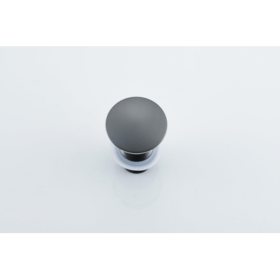 Fortifura Calvi Afvoerplug - klikwaste - verlengd - PVD - geborsteld gunmetal (antraciet)
