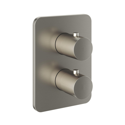 Hotbath Gal Partie apparente pour mitigeur thermostatique encastré avec inverseur d'arrêt Nickel brossé PVD