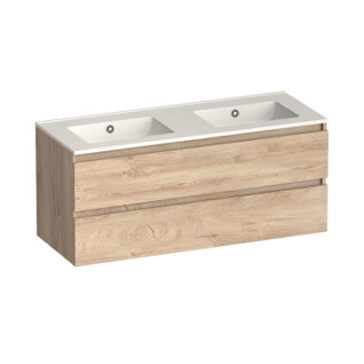 Brauer Core Series badkamermeubelset - 120x45x52cm - wastafel Starfall - forest wheat