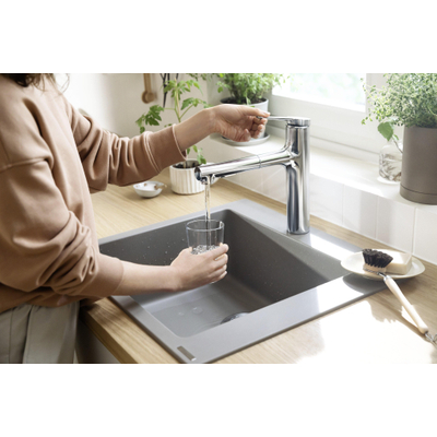 Hansgrohe Zesis m33 1 greeps keukenkraan - 160 metalen uittrekbare. vuistdouche - 2jet - chroom
