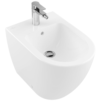 Villeroy & Boch Subway 2.0 staand bidet met kraangat met overloop wit