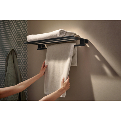 Hansgrohe AddStoris S handdoekrek met handdoekhouder mat zwart