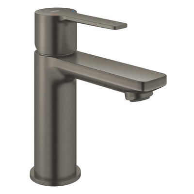 Grohe Lineare New Waterbesparende Wastafelkraan - XS-Size - met temperatuurbegrenzer - met klikwaste - brushed hard graphite (antraciet)