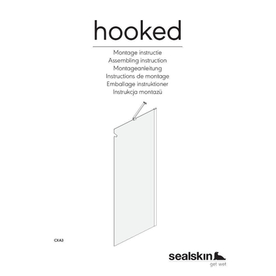 Sealskin Hooked Douche à l'italienne 120x200cm verre de sécurité 6mm Argent brillant