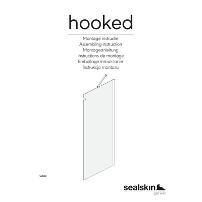 Sealskin Hooked inloopdouche 120x200cm 6mm veiligheidsglas chroom
