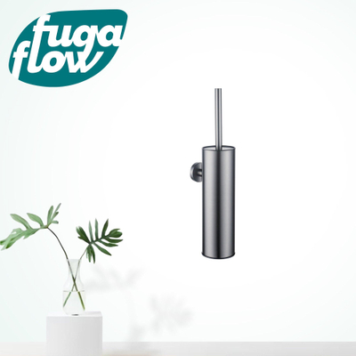 FugaFlow Efficiente Acces porte-brosse de toilette - modèle fermé - mural - rond - gunmetal