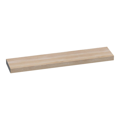 BRAUER Creek topblad vrijhangend - 220x50x10cm - lamellen eiken wit