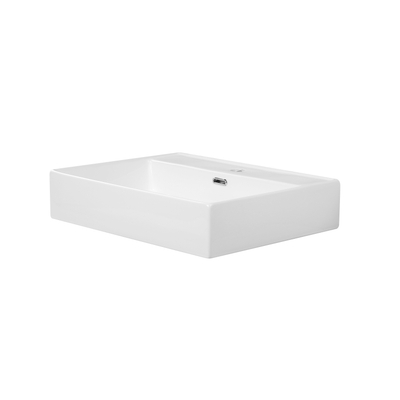 Saniclass Levina Meuble lavabo - 80,5x47x12cm - trop-plein - 1 lavabo - 1 trou de robinet - céramique - blanc brillant