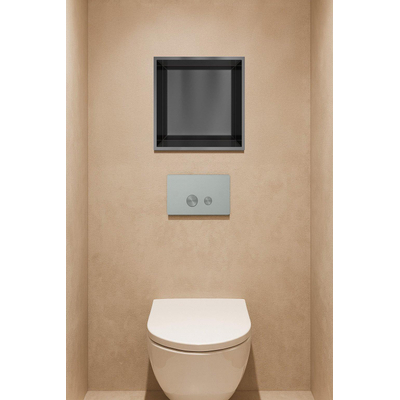 Hotbath &MORE Inbouwbox of inbouwnis - 30x30x10 - PVD - geborsteld zwart