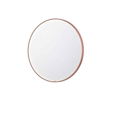INK SP24 Miroir - 80x4x80cm - LED en bas et en haut changement de couleur - dimmable - Chauffage de miroir - rond - dans un cadre en acier - aluminium cuivre brossé