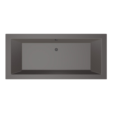 Xenz Society Baignoire duo - 200x90x53 - bonde centrale - acrylique - anthracite