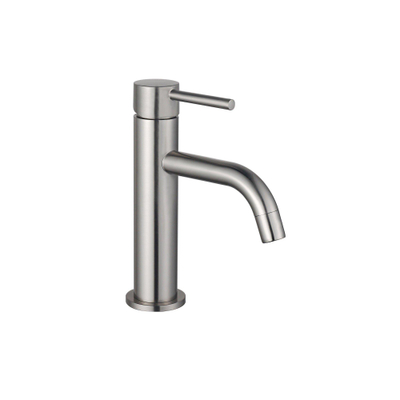FugaFlow Eccelente Sobrado Slim Slim Robinet de lavabo 1 trou H17.3cm à poser Inox brossé