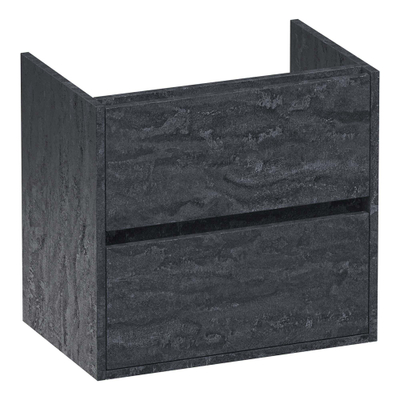 BRAUER Adore wastafelonderkast ondiep - 60x39x55cm - 2 softclose lades - greeploos - 1 sifon uitsparing - Damascus