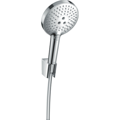 Hansgrohe Raindance Select S PortersS badset met S 120 3jet handdouche met wandhouder met Isiflex`B doucheslang 160cm wit/chroom