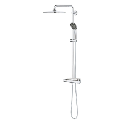 GROHE Vitalio Joy Regendoucheset Opbouw - hoofddouche 31cm - handdouche rond - zeepschaal - chroom