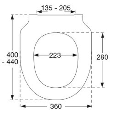 Pressalit Série 300 Slimseat abattant WC Softclose DG6 charnière blanc