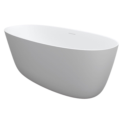 Riho Oval baignoire autoportante - 175x80cm - solid surface - incl. siège - incl. coussin dappui-tête - blanc mat