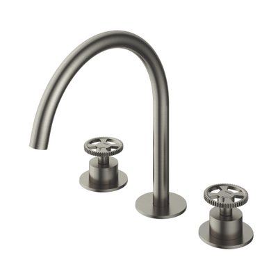 Hotbath Cobber @work 3-gats - inbouw wastafelmengkraan - geborsteld nikkel (RVS)