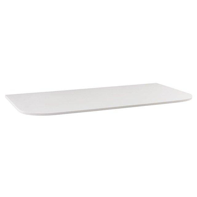 Royal Plaza Terra Edge Ensemble meuble de salle de bains - 80x44.7x46cm - plan de toilette solid surface blanc mat - 2 tiroirs - sandwood (chêne clair)