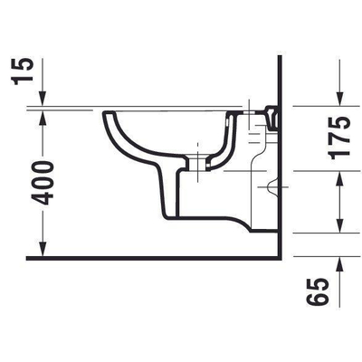Duravit D Code bidet suspendu Compact blanc