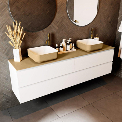 Mondiaz TOP 23 Topblad - 180x23.5x0.9cm - geschikt voor afdekplaat - Solid surface - Oro