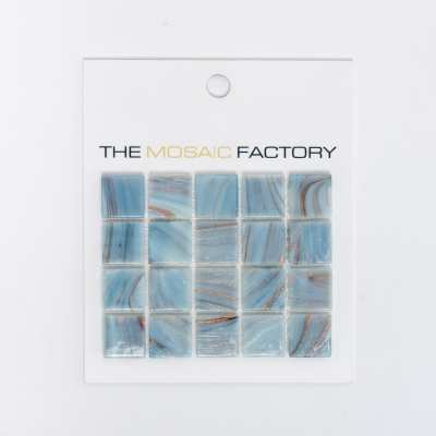 ÉCHANTILLON The Mosaic Factory Amsterdam carreau mosaïque 2x2x0.4cm pour mur et sol pour intérieur et extérieur carré Verre Cyan