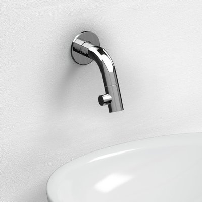 Clou Kaldur robinets chrome robinet de lave-mains 4.5x6.8cm bec court montage murale