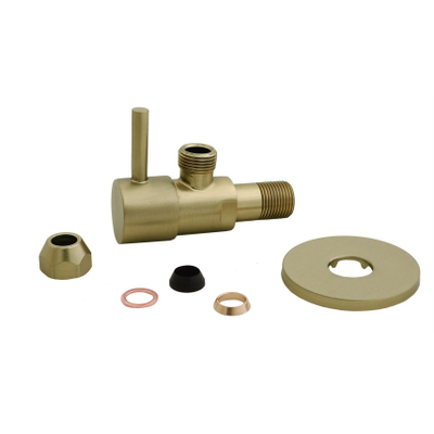 Xellanz Minimal robinet d'arrêt d'angle 3/8" x 3/8" ou à compression 10 mm laiton brossé PVD