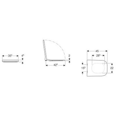 Geberit Smyle Closetzitting Topfix Softcl.Afneemb. Wit
