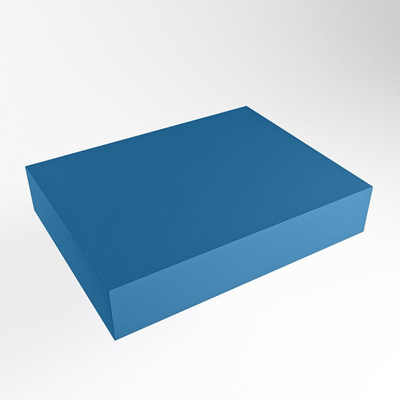 Mondiaz TOP 46 Topblad - 40x41x12cm - geschikt voor afdekplaat - Solid surface - Jeans