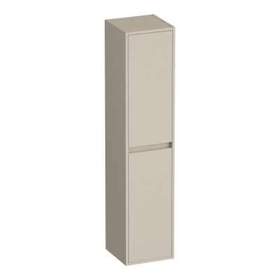 BRAUER Adore armoire de salle de bains - 160x35x35cm - avec 2 portes sans poignées ouvrant à gauche ou à droite beige mat