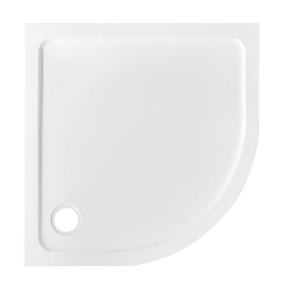 FugaFlow Effieciente Bac à douche Anto - 90x90x4cm - quart de cercle SMC - blanc brillant