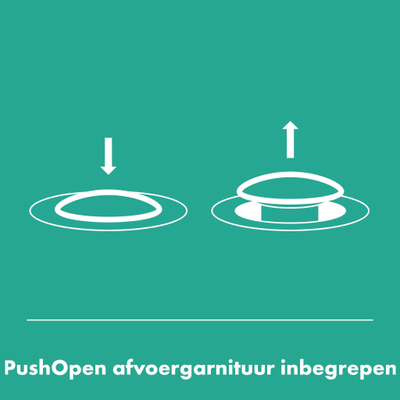 Hansgrohe Tecturis E 1 greeps wastafelkraan - 240 Fine - coolstart waskom - met PushOpen plug - mat wit
