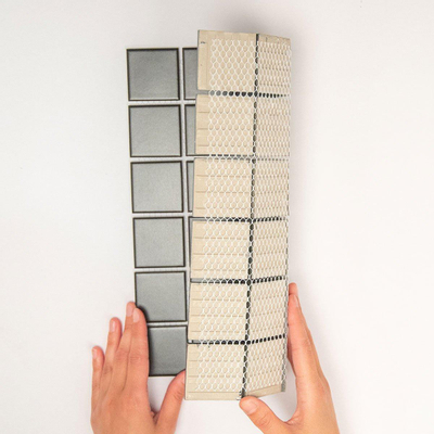 The Mosaic Factory Barcelona mozaïektegel - 30.9x30.9cm - wand en vloertegel - Vierkant - Porselein Black Mat