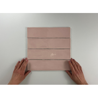 SAMPLE Cifre Cerámica Wandtegel Colonial Pink glans Vintage Glans Roze