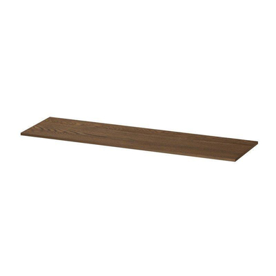 INK Topdeck Wastafelblad - 160x1.6x45cm - tbv onderkast - Eiken - Massief eiken Chocolate