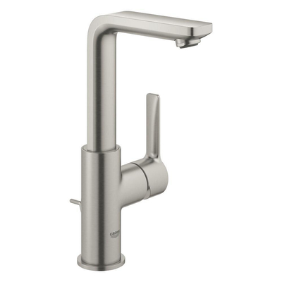 Grohe Lineare New Waterbesparende Wastafelkraan - L-Size - met waste - draaibare gegoten uitloop - Supersteel (RVS)