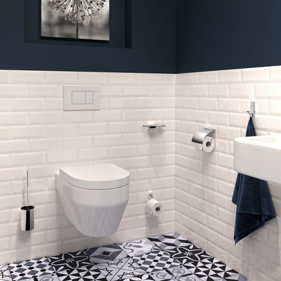 Geesa AIM Toiletrolhouder met klep Chroom SHOWROOMMODEL