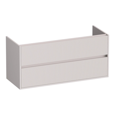 BRAUER Adore Wavy wastafelonderkast 120 2 softclose lades - greeploos - 2 sifon uitsparingen - mat zand