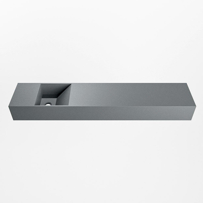 Mondiaz TYNE Lave-mains - 110x23x12cm - vasque à gauche - sans trous de robinet - solid surface - Plata