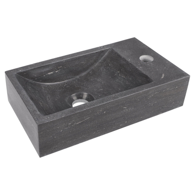 Differnz Hura Lavabo pour WC - 40x22x11cm - pierre calcaire - gris