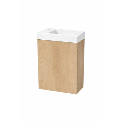 Nemo Durma Fonteinkastset - 40x20x50cm - 1 deur - rechts - 1 kraangat - links - Oak hell