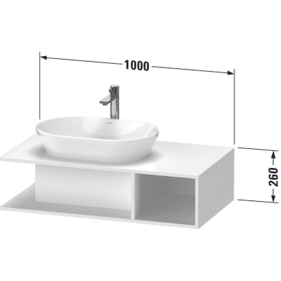 Duravit D-neo Meuble sous vasque 100x55x26cm sans tiroir Chêne (noir) mat