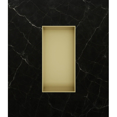 Hotbath &MORE Inbouwbox of inbouwnis - 30x15x10 - frameless - PVD - geborsteld messing (goud)