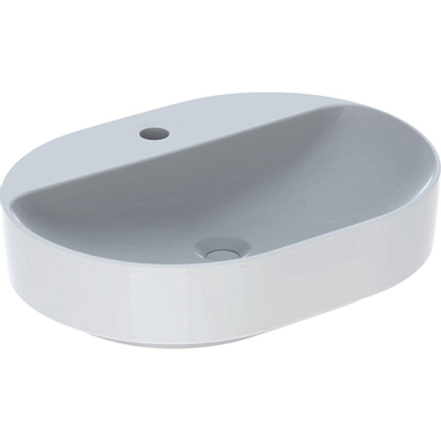 Geberit VARIFORM opzetwastafel - 60x45cm - met 1 kraangat - zonder overloop - glans wit