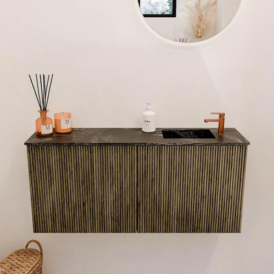 Mondiaz JOYA-DLUX 90cm toiletmeubel - kleur Dusk - Wastafel FAYE positie Rechts 1 kraangat kleur Lava.