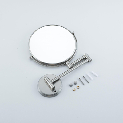 Fortifura Calvi Miroir maquillage - 20 cm - grossissement 1x et 3x - rond - finition PVD en inox brossé.