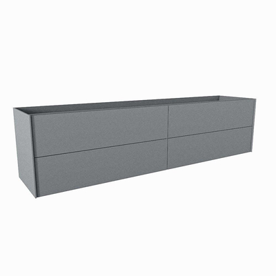 Mondiaz TENCE Meuble sous vasque - 200x45x50cm - 4 tiroirs - push to open - softclose - 1 découpe gauche - Plata