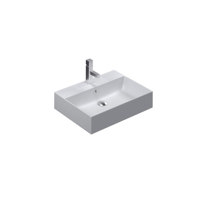 Thebalux lavabo modèle Cube 1x cuve 1x trou de robinet
